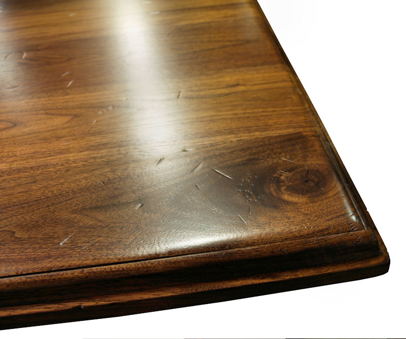 Pedestal-Style Walnut Table